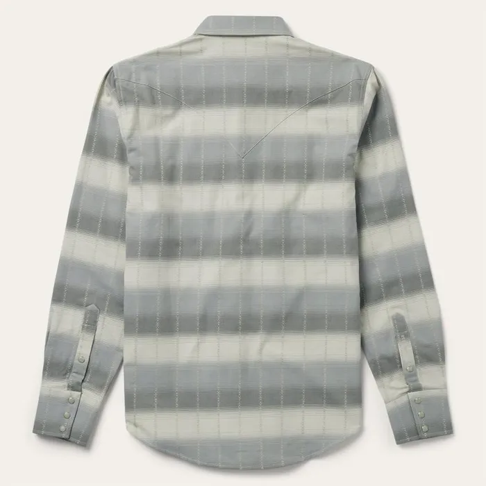 Serape Dobby Twill Western Shirt Brown Men Stetson Western Shirts
