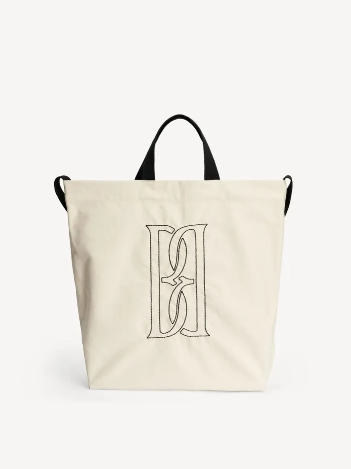 Shayan Organic Cotton Tote Bag Soft White Women By Malene Birger Bags