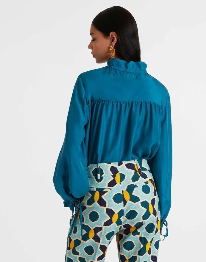 Shirt And Sassy Solid Blue Petrol Women La Double J Shirts and Tops Shirt And Sassy Solid Blue Petrol Women La Double J Shirts and Tops