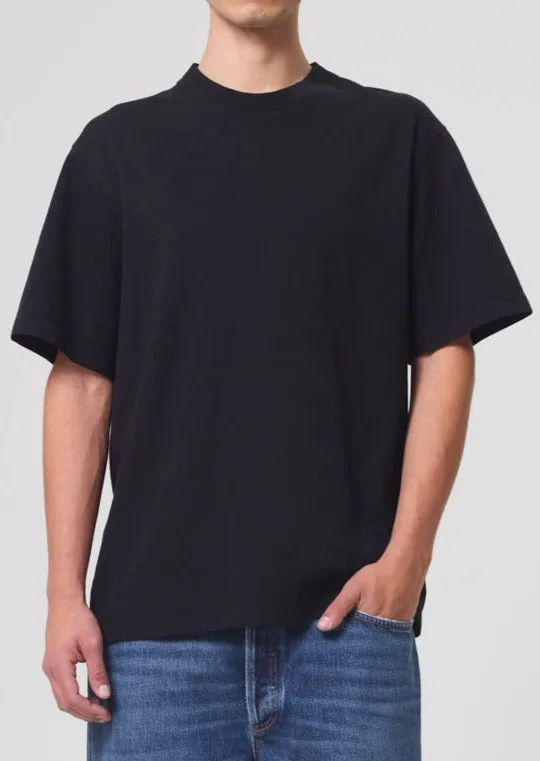 Shirts Men Agolde Asha Mock Neck Tee In Black