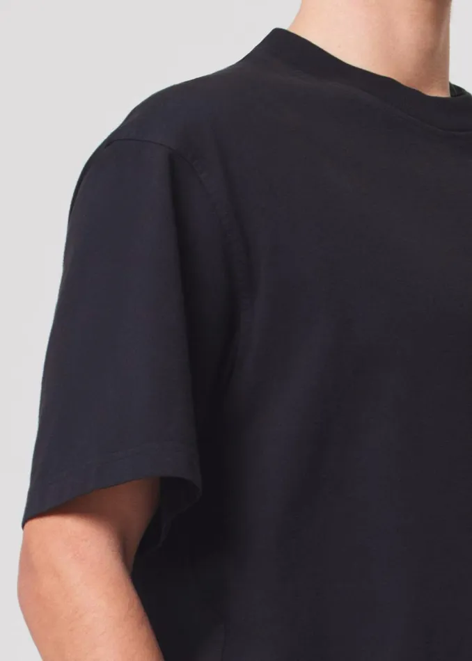 Shirts Men Agolde Asha Mock Neck Tee In Black