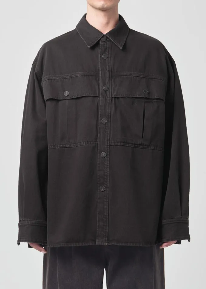 Shirts Men Agolde Axel Shirt In Umber