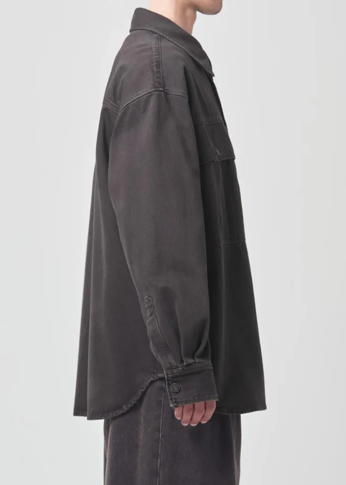 Shirts Men Agolde Axel Shirt In Umber