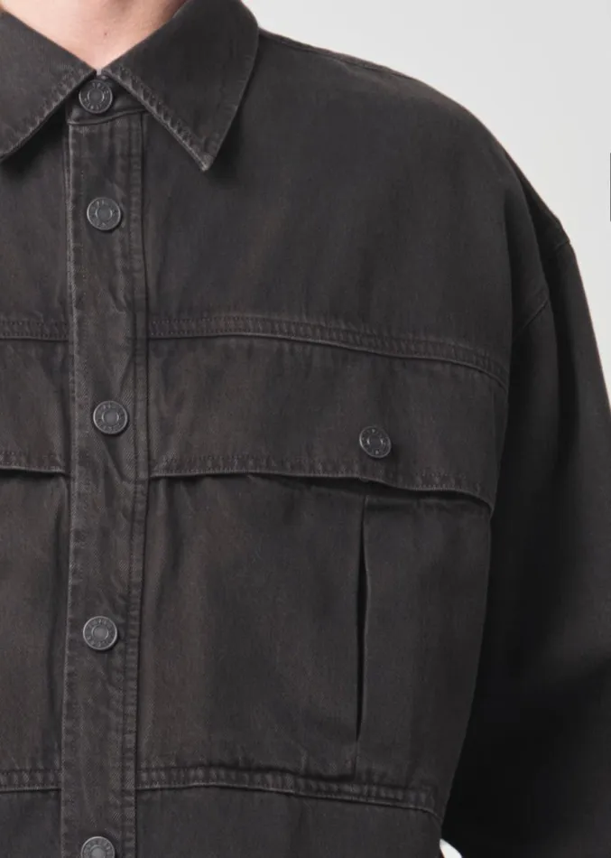 Shirts Men Agolde Axel Shirt In Umber