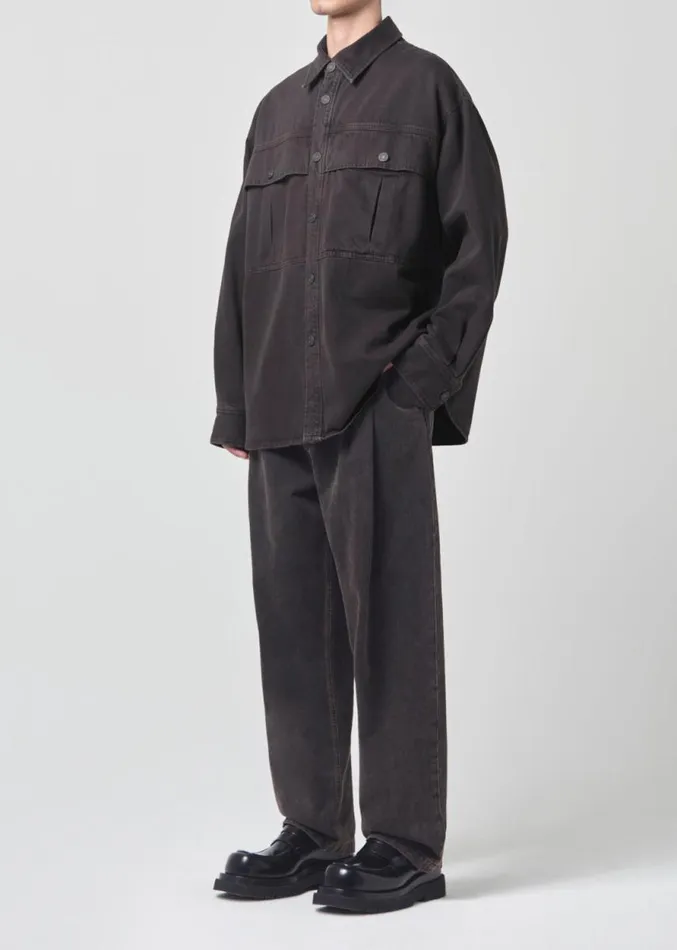 Shirts Men Agolde Axel Shirt In Umber