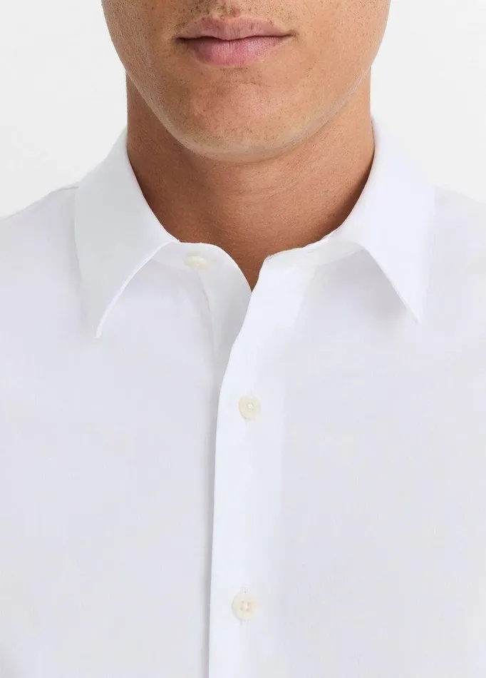 Shirts Men Vince StretchCotton Poplin Shirt White Shirts Men Vince StretchCotton Poplin Shirt White