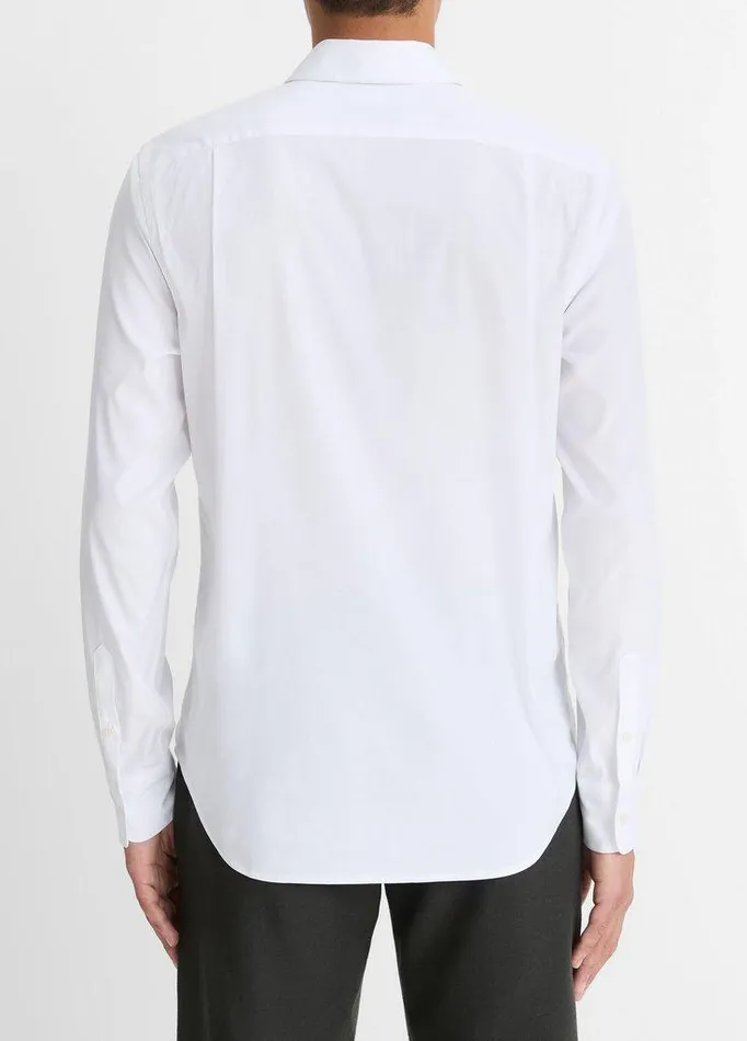 Shirts Men Vince StretchCotton Poplin Shirt White Shirts Men Vince StretchCotton Poplin Shirt White