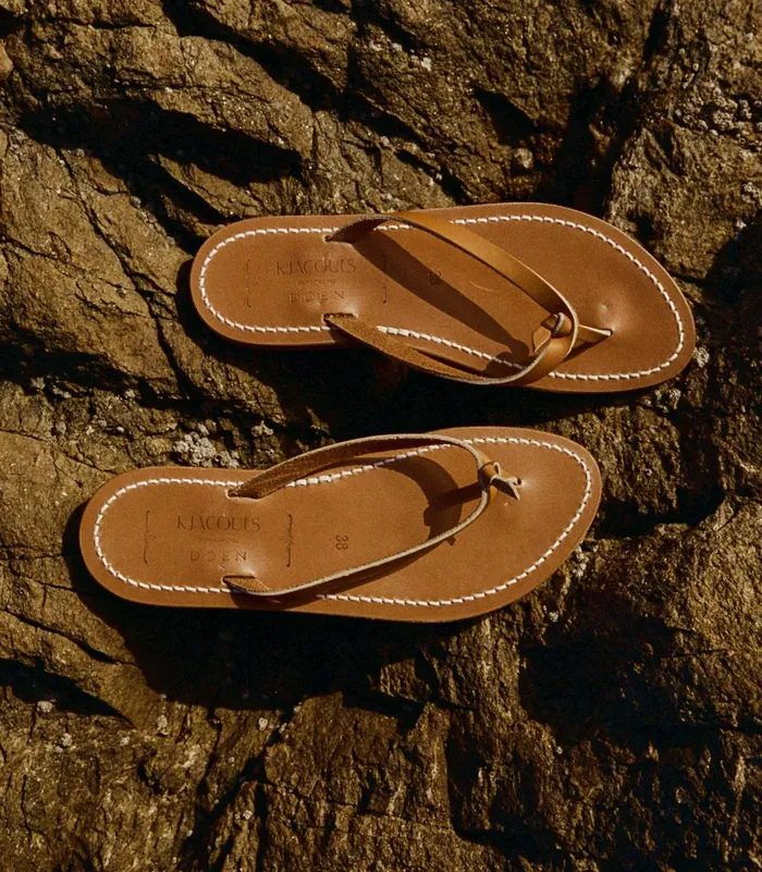 Shoes Women DEN DEN and KJacques Baie Sandal Tan