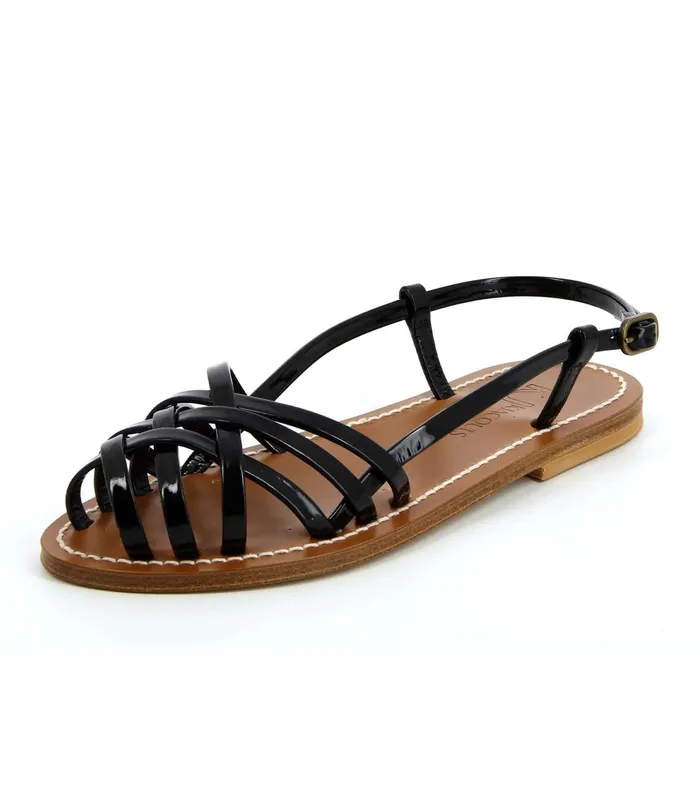 Shoes Women DEN DEN and KJacques Peche Sandal Noir