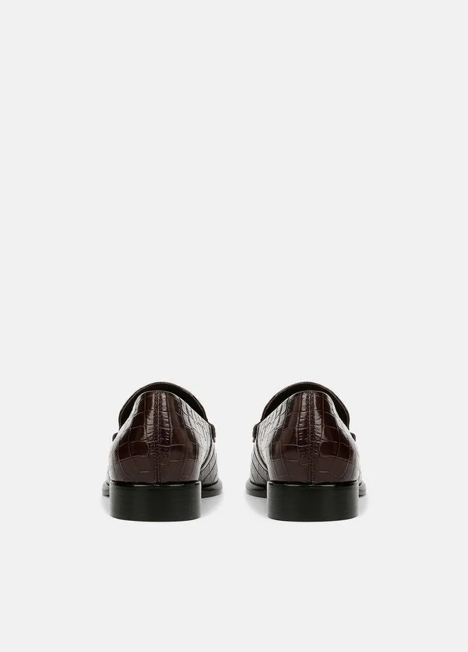 Shoes Women Vince Naomi CrocEmbossed Leather Loafer Cacao Brown Shoes Women Vince Naomi CrocEmbossed Leather Loafer Cacao Brown