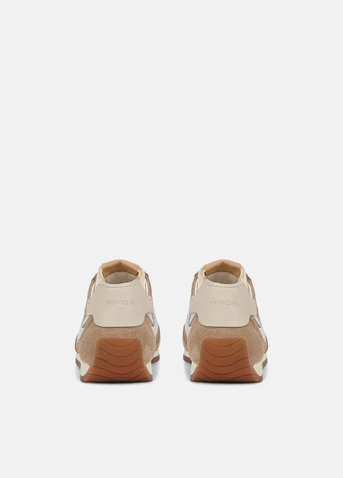 Shoes Women Vince Oasis Suede And Leather Runner Sneaker New Camelwhite Foam Shoes Women Vince Oasis Suede And Leather Runner Sneaker New Camelwhite Foam