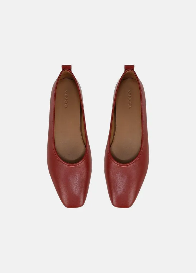 Shoes Women Vince Vivian Leather Ballet Flat Red Currant Shoes Women Vince Vivian Leather Ballet Flat Red Currant