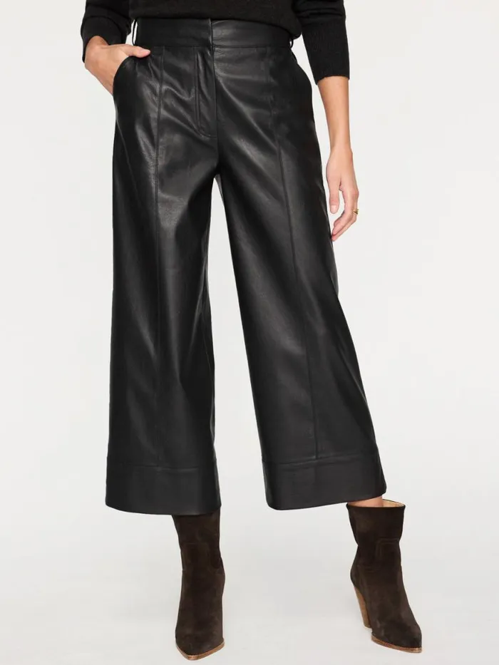 Shop Brochu Walker Bottoms The Odele Cropped Pant Black Onyx