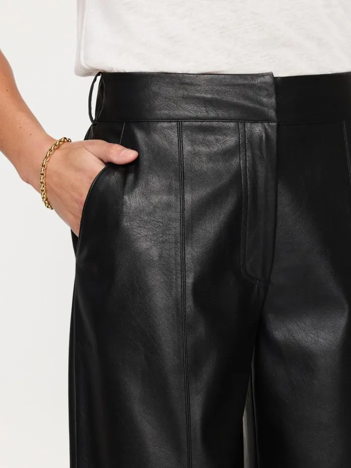 Shop Brochu Walker Bottoms The Odele Cropped Pant Black Onyx