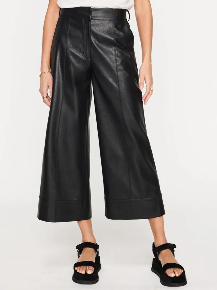 Shop Brochu Walker Bottoms The Odele Cropped Pant Black Onyx