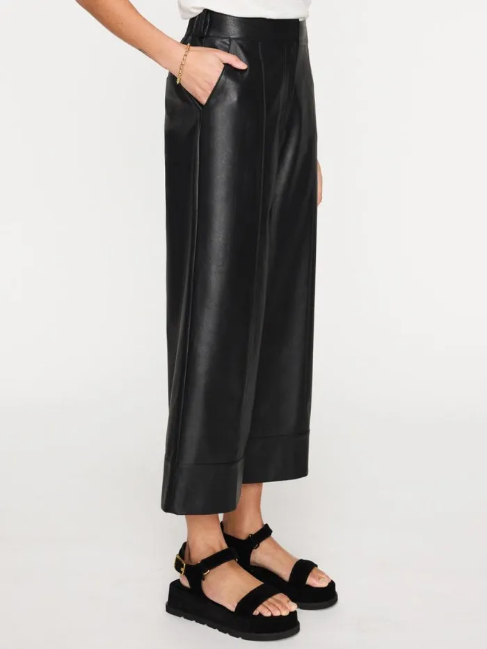 Shop Brochu Walker Bottoms The Odele Cropped Pant Black Onyx