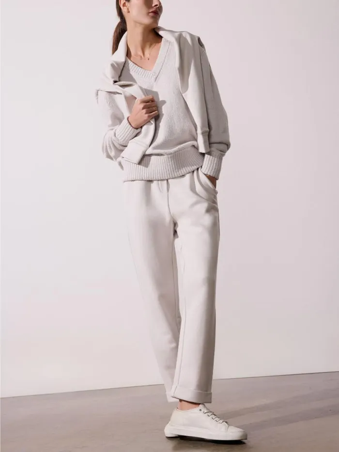 Shop Brochu Walker Bottoms The Penn Terry Pant Oyster