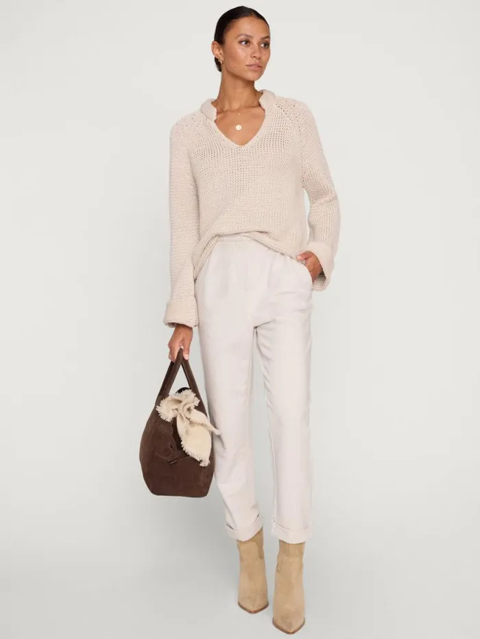 Shop Brochu Walker Bottoms The Penn Terry Pant Oyster