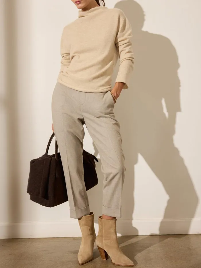 Shop Brochu Walker Bottoms The Westport Brushed Pant Whisper Melange