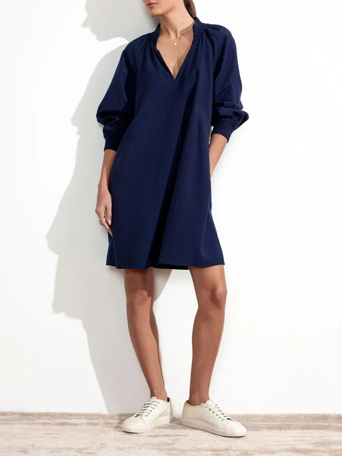 Shop Brochu Walker Dresses The Amaia Dress Navy