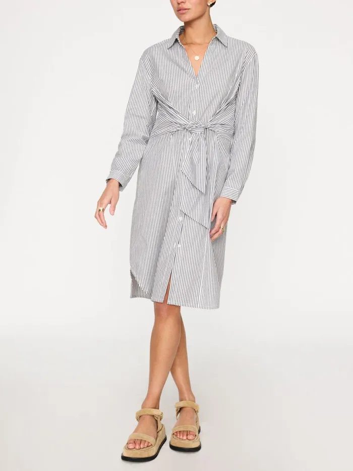 Shop Brochu Walker Dresses The Ashland Stripe Dress Fraser Grey Stripe