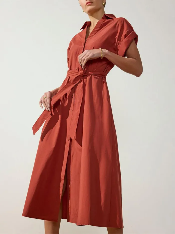 Shop Brochu Walker Dresses The Fia Belted Dress Tuscany