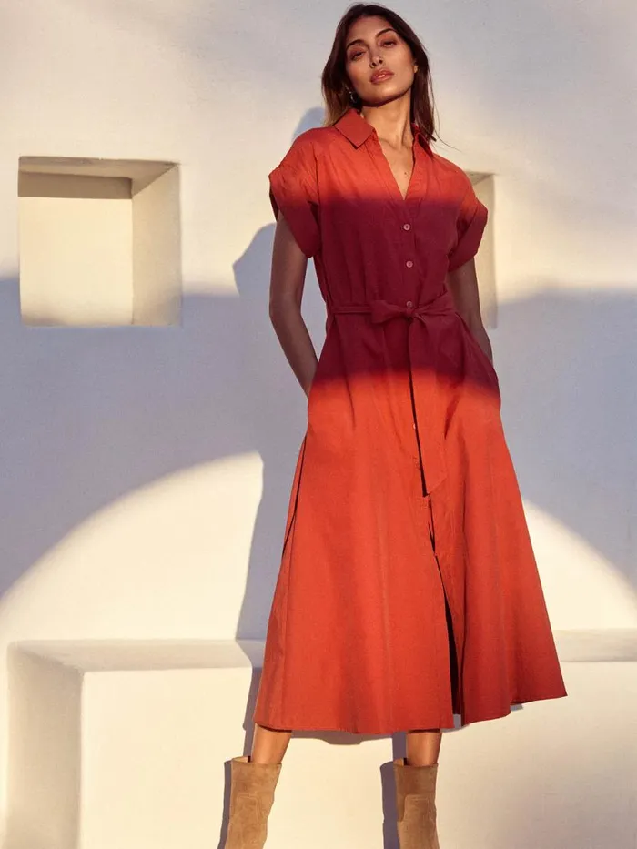 Shop Brochu Walker Dresses The Fia Belted Dress Tuscany
