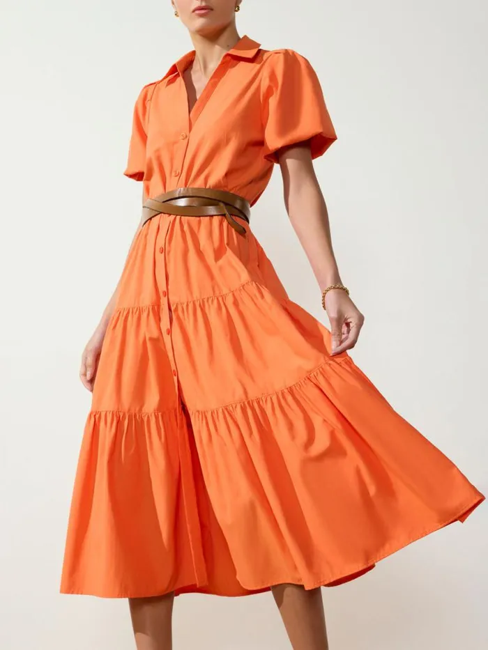 Shop Brochu Walker Dresses The Havana Dress Tangerine