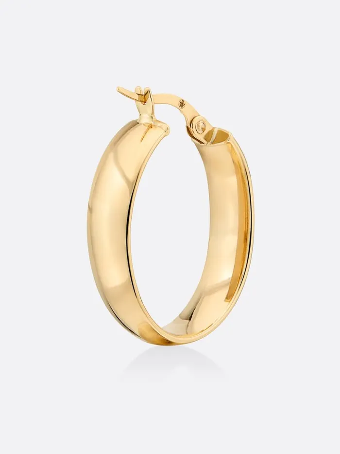 Shop Brochu Walker Fine Jewelry Icons Yellow Gold Oval Hoop Earrings Yellow Gold