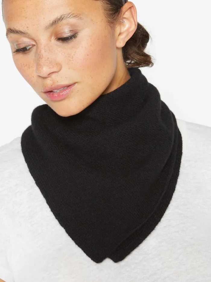 Shop Brochu Walker Scarves and Gloves The Cashmere Neck Square Black Onyx