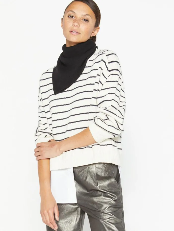 Shop Brochu Walker Scarves and Gloves The Cashmere Neck Square Black Onyx