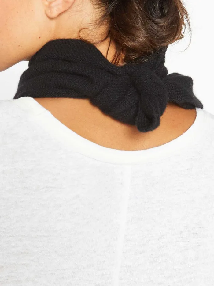Shop Brochu Walker Scarves and Gloves The Cashmere Neck Square Black Onyx