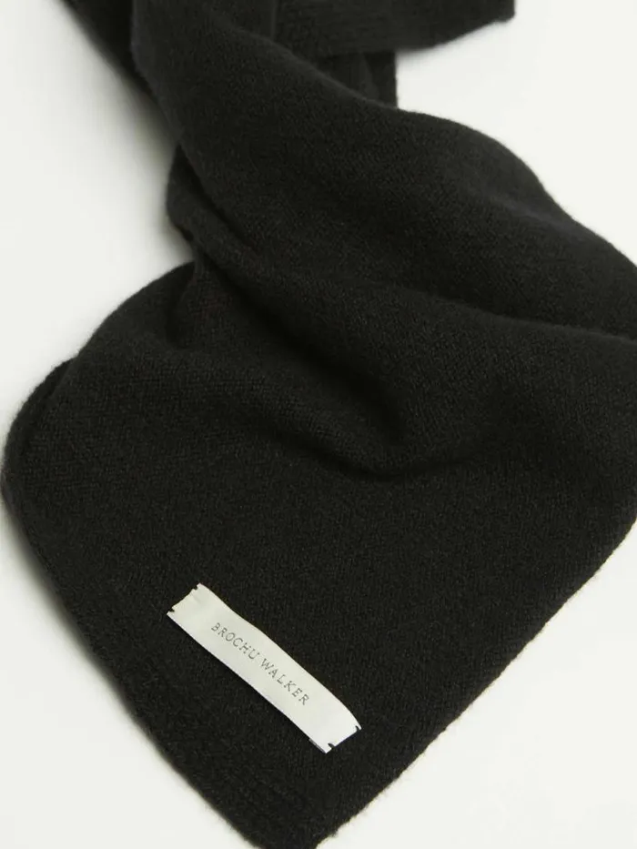 Shop Brochu Walker Scarves and Gloves The Cashmere Neck Square Black Onyx
