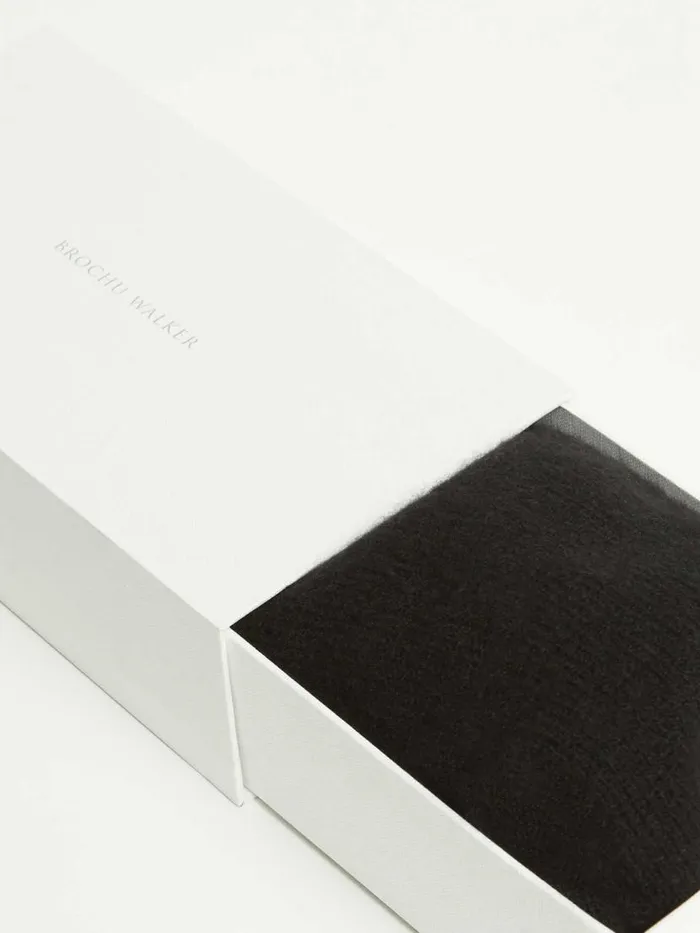 Shop Brochu Walker Scarves and Gloves The Cashmere Neck Square Black Onyx