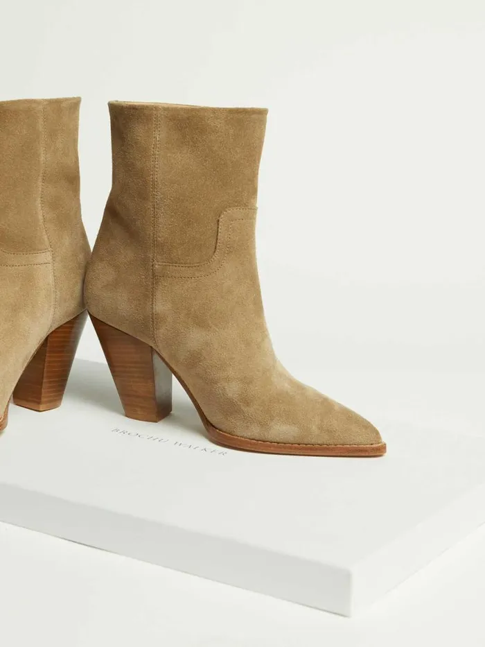 Shop Brochu Walker Shoes The Marfa Suede Ankle Boot Antler