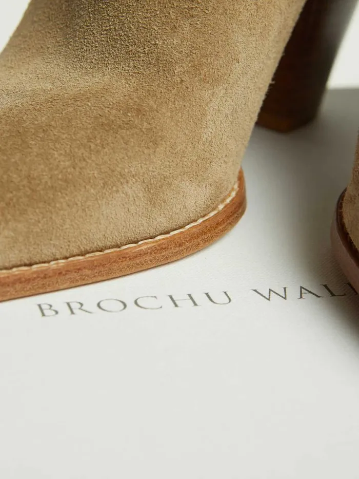 Shop Brochu Walker Shoes The Marfa Suede Ankle Boot Antler