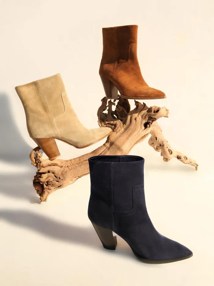 Shop Brochu Walker Shoes The Marfa Suede Ankle Boot Harbor Blue