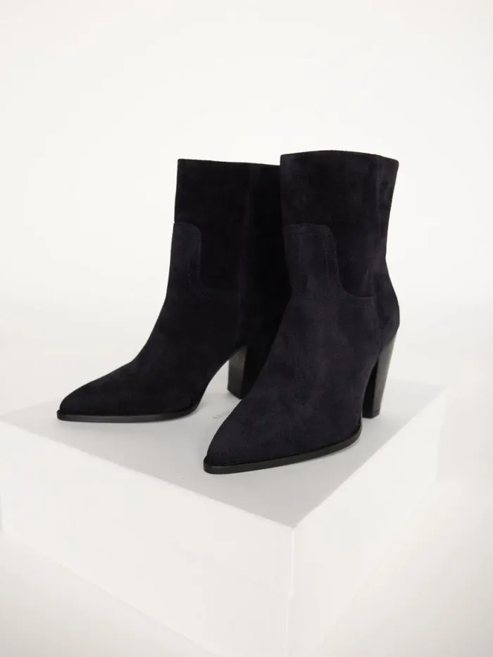 Shop Brochu Walker Shoes The Marfa Suede Ankle Boot Harbor Blue