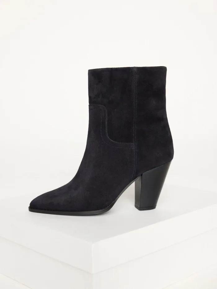 Shop Brochu Walker Shoes The Marfa Suede Ankle Boot Harbor Blue