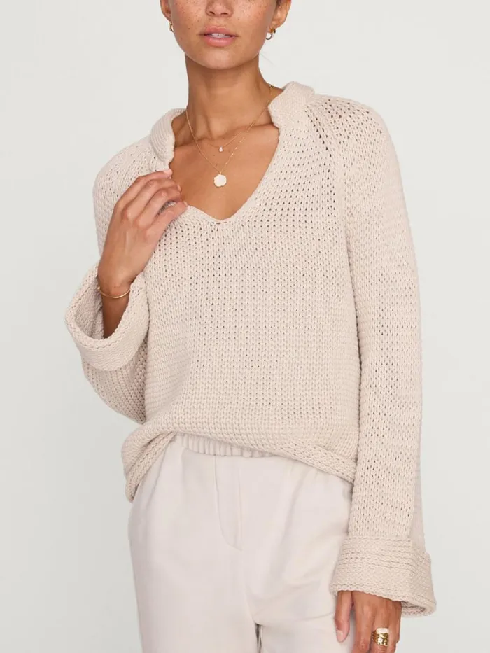 Shop Brochu Walker Sweaters The Aria Popover Warm Stone