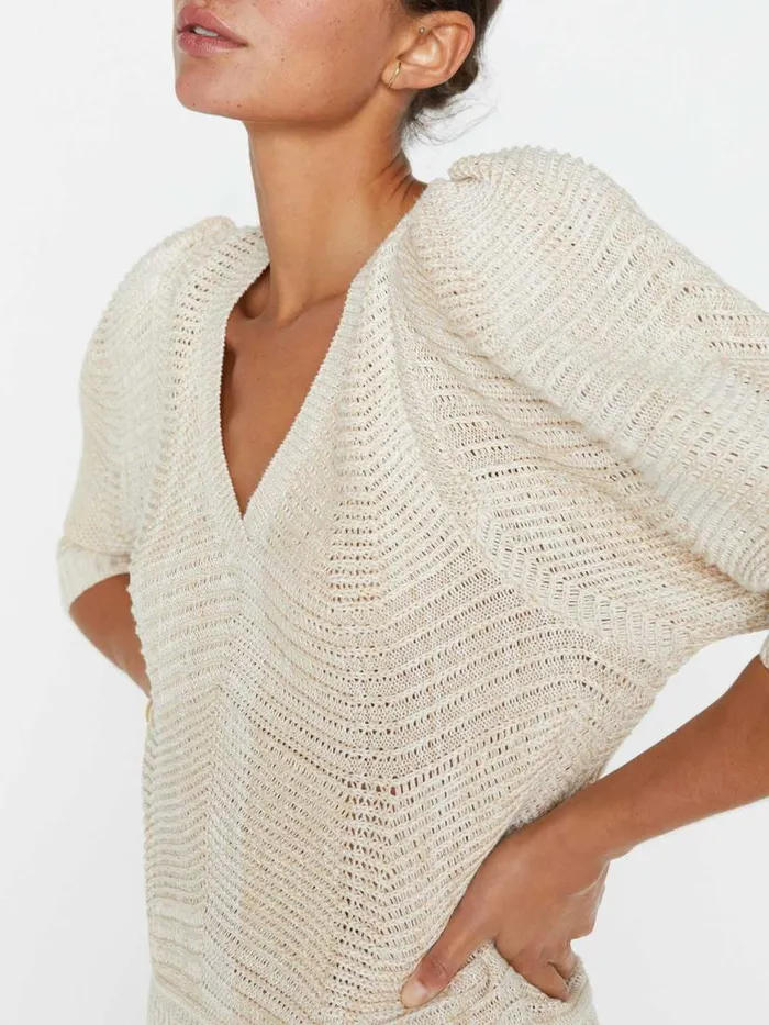 Shop Brochu Walker Sweaters The Arya Vee Sweater Havana Marl