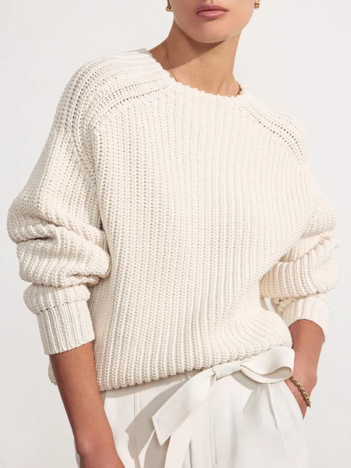 Shop Brochu Walker Sweaters The Beckett Pullover Sweater Ecru