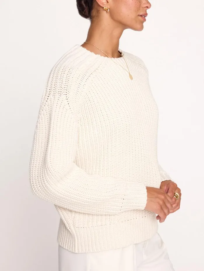Shop Brochu Walker Sweaters The Beckett Pullover Sweater Ecru