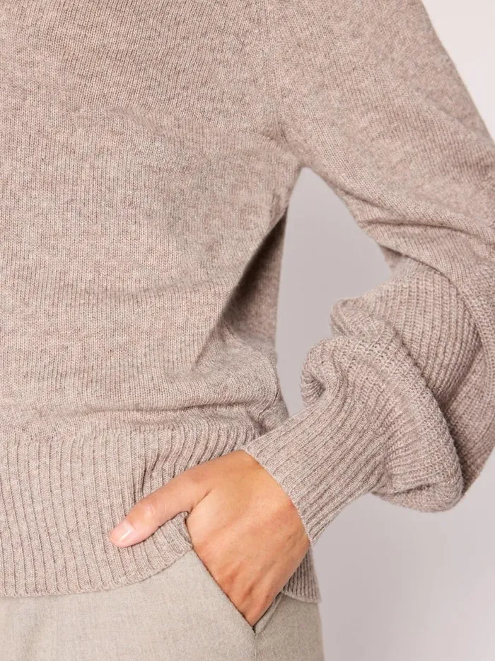 Shop Brochu Walker Sweaters The Malia Pullover Sweater Otter Melange