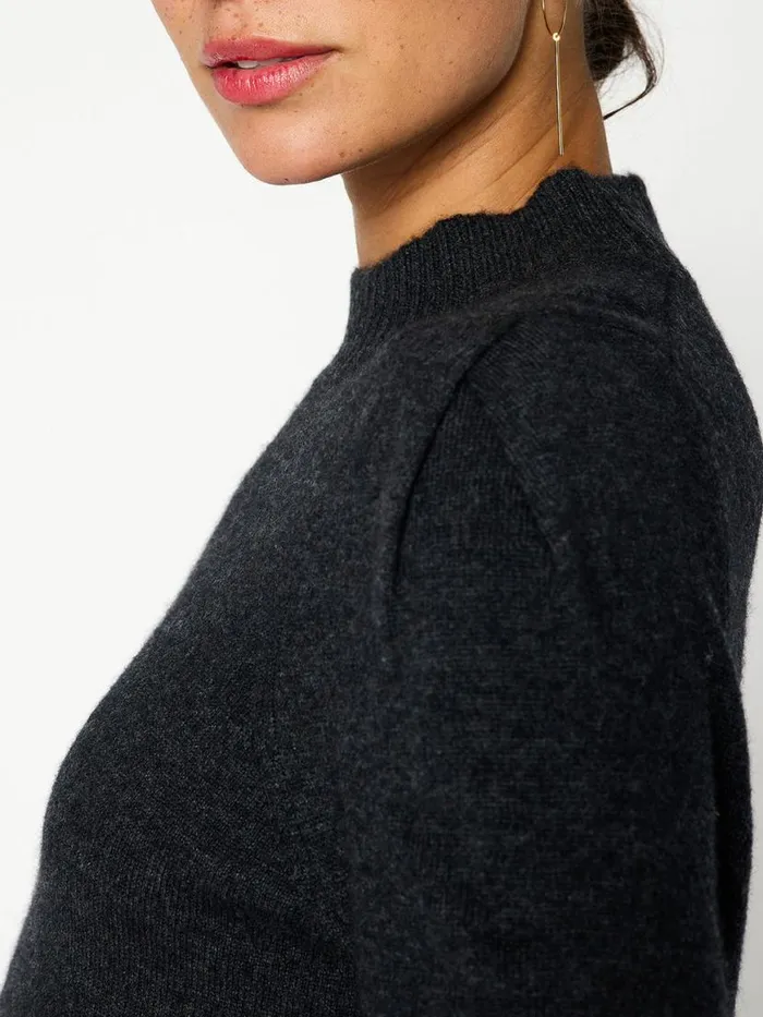 Shop Brochu Walker Sweaters The Stella Looker Dk Charcoal W White