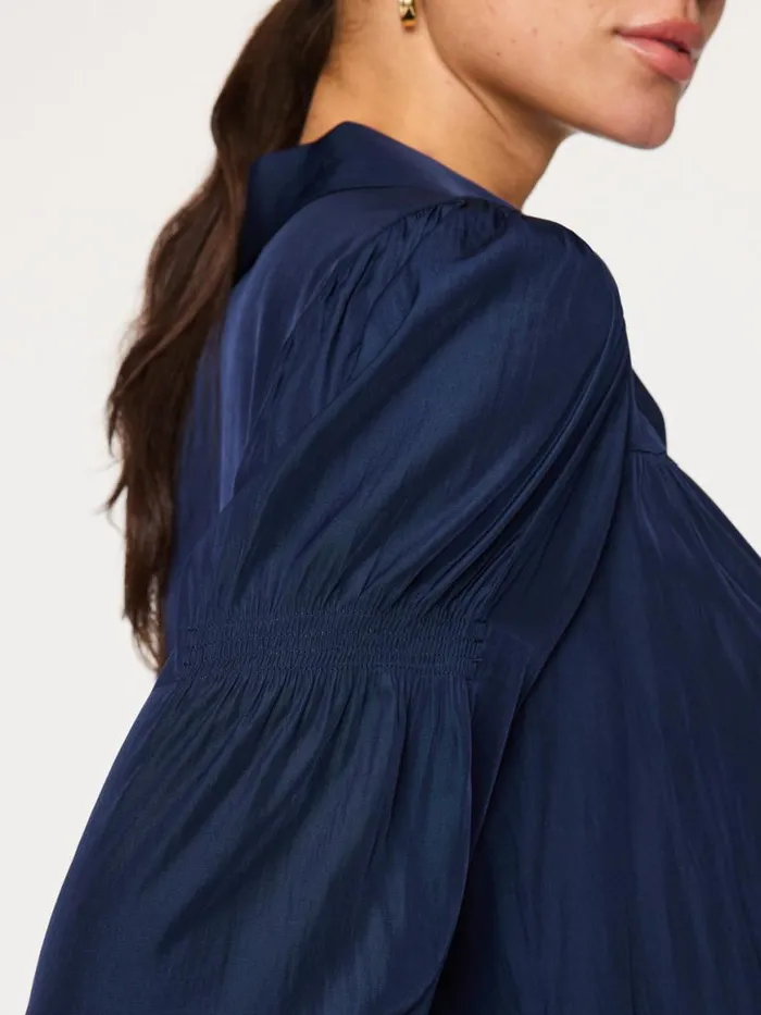 Shop Brochu Walker Tops The Anson Blouse Navy