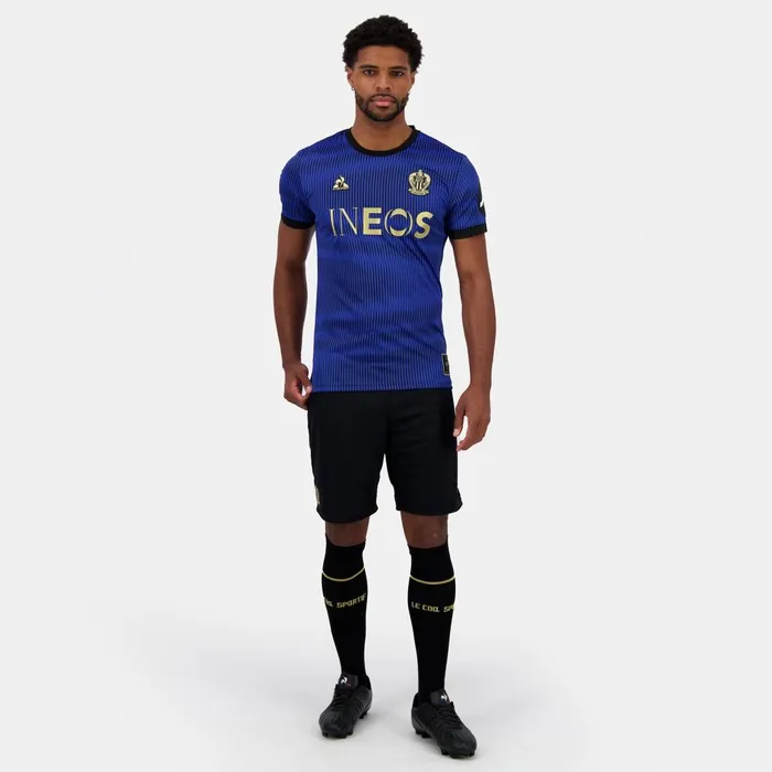 Shorts MenWomen Le Coq Sportif OGC Nice 8211 Match Outfit Shorts Black