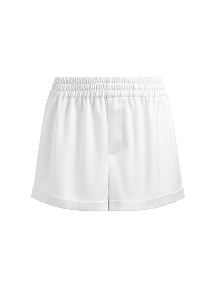Shorts Women Alice Olivia RICHIE CUFFED LOW RISE BOXER SHORT Black
