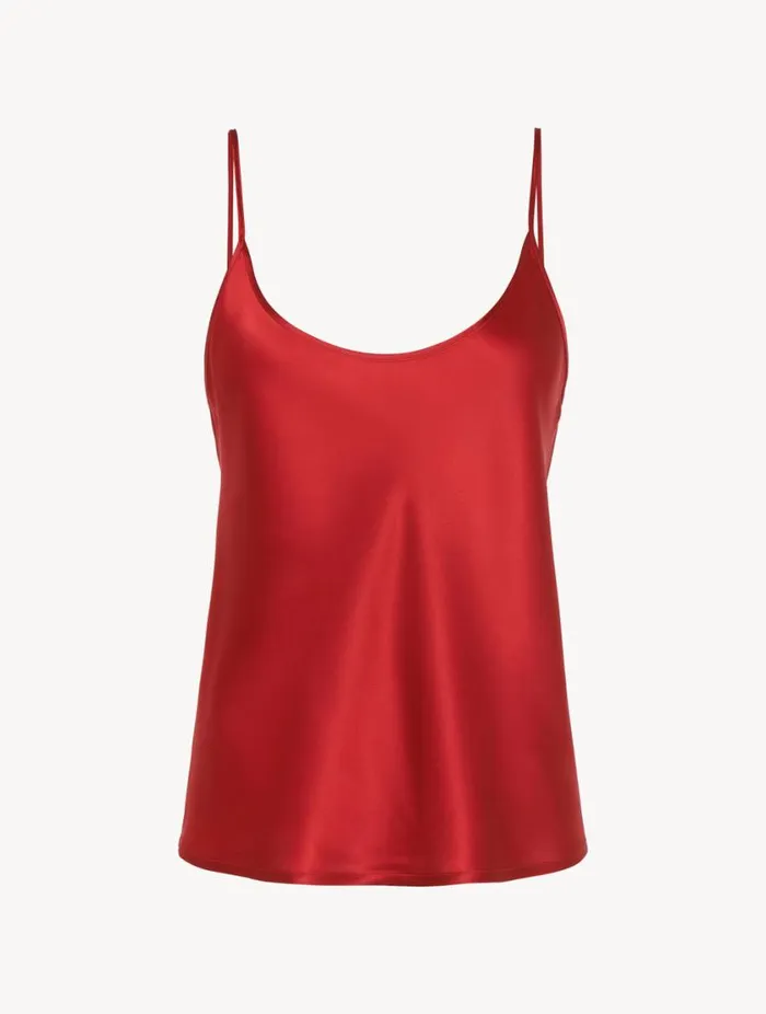 Silk Camisole In Garnet Sleepwear La Perla Camisoles
