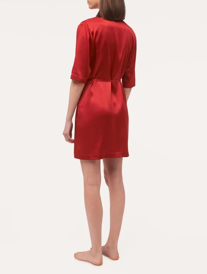 Silk Long Shirt In Garnet Sleepwear La Perla Silk Sleepwear Silk Long Shirt In Garnet Sleepwear La Perla Silk Sleepwear